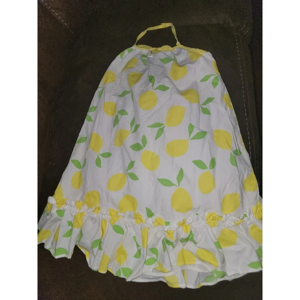 Gymboree citrus and sunshine lemon halter dress size 7‎